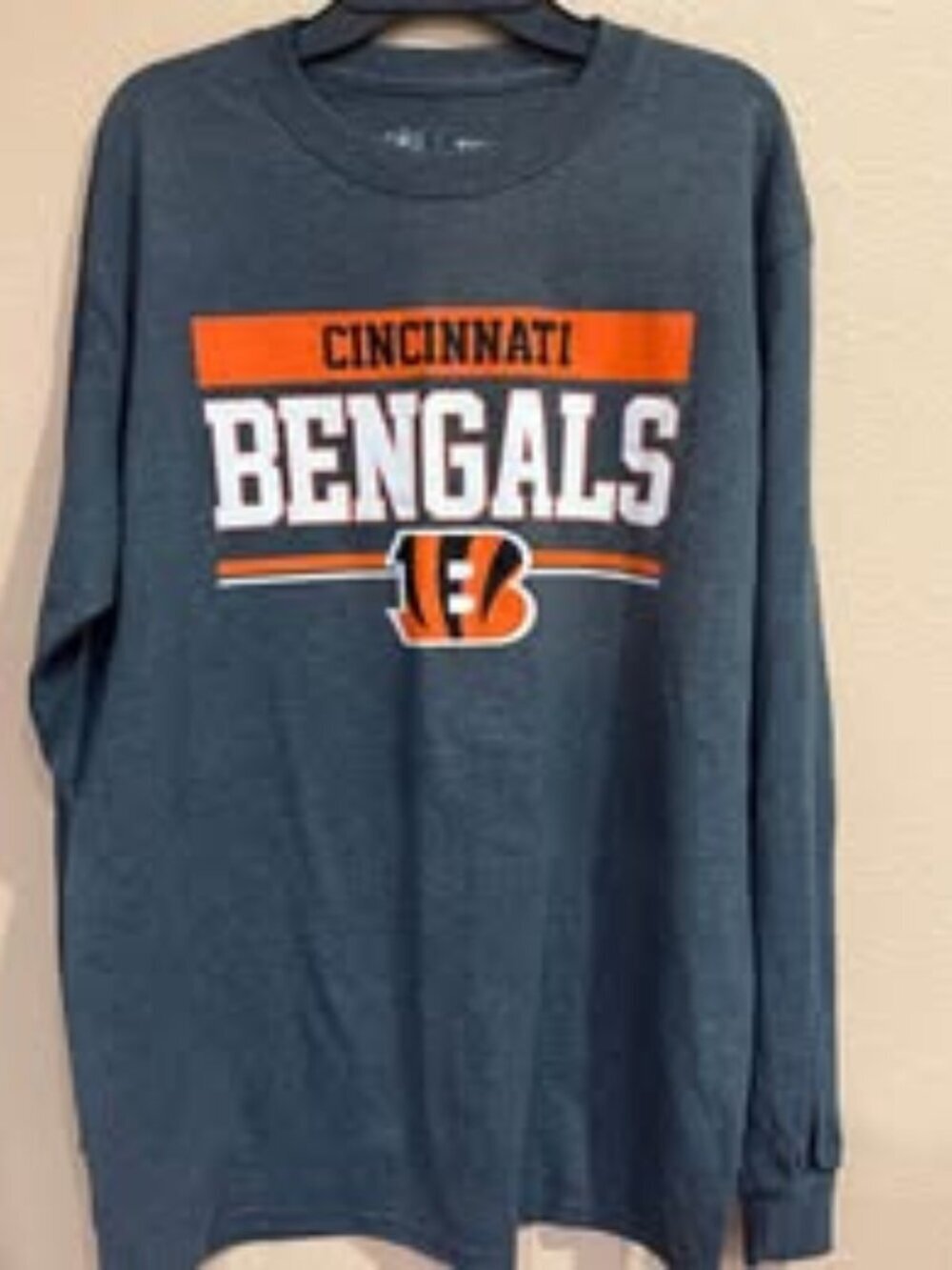 NFL Team Apparel Cincinnati Bengals Long Sleeve Tee M